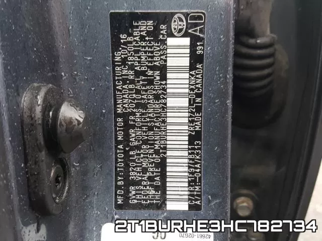 2T1BURHE3HC782734 фото 2