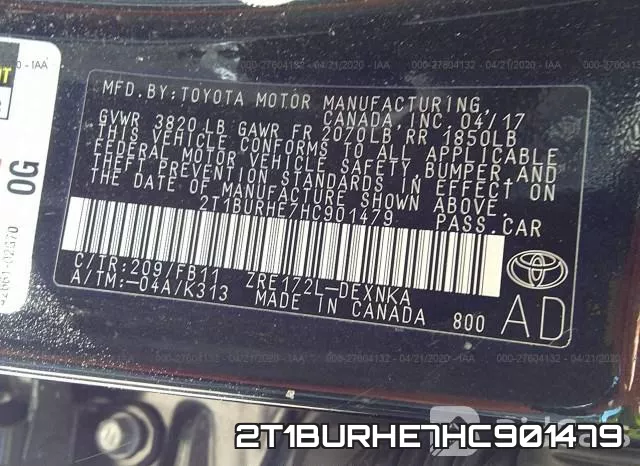 2T1BURHE7HC901479 фото 10