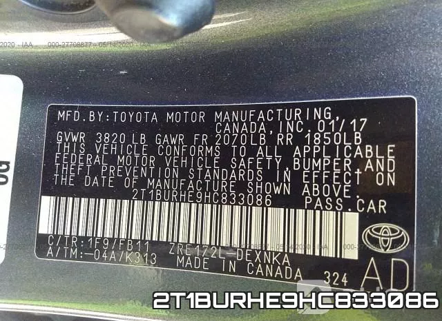 2T1BURHE9HC833086 фото 10