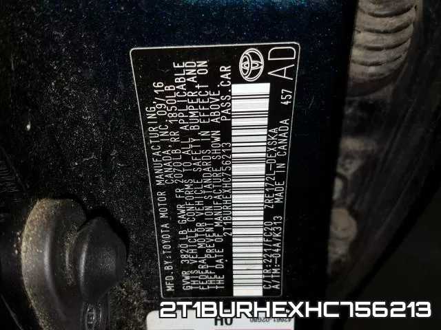 2T1BURHEXHC756213 фото 2