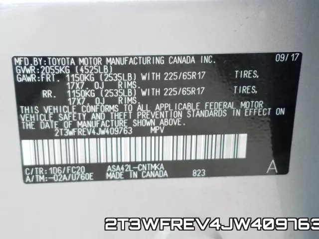 2T3WFREV4JW409763 фото 2