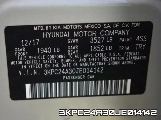 3KPC24A30JE014142 фото 2