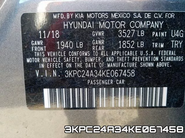 3KPC24A34KE067458 фото 2