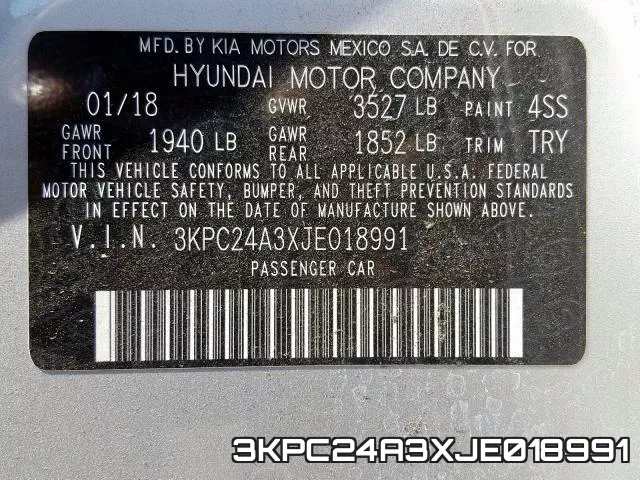 3KPC24A3XJE018991 фото 2