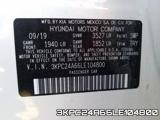 3KPC24A66LE104800 фото 2