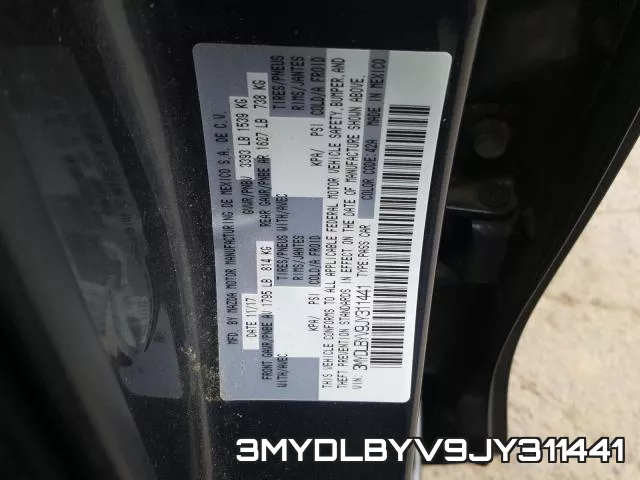 3MYDLBYV9JY311441 фото 2