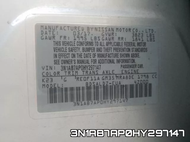 3N1AB7AP0HY297147 фото 2