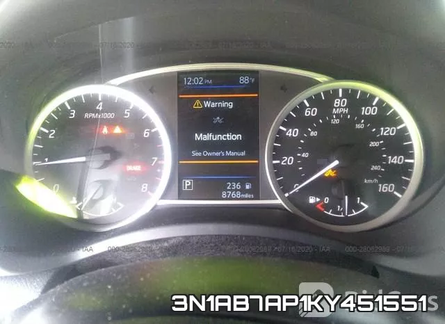 3N1AB7AP1KY451551 фото 8