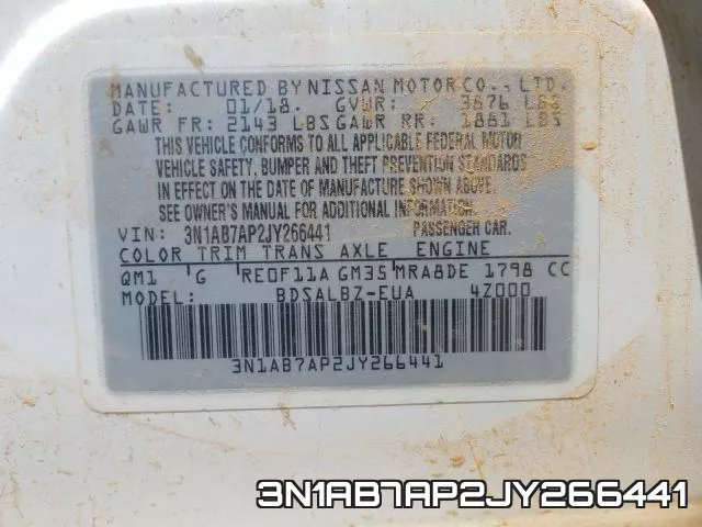 3N1AB7AP2JY266441 фото 2