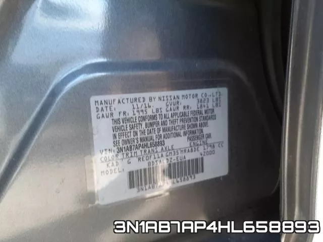 3N1AB7AP4HL658893 фото 2