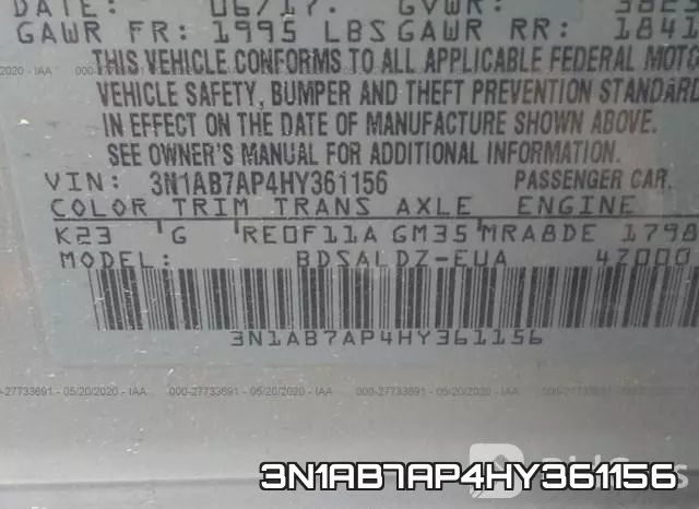 3N1AB7AP4HY361156 фото 10