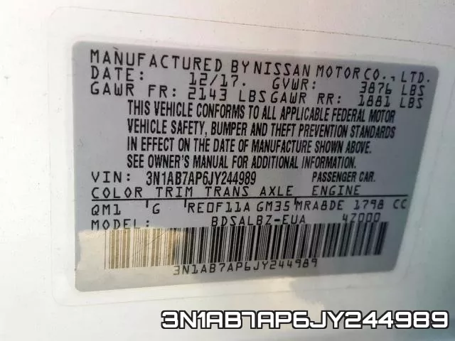 3N1AB7AP6JY244989 фото 2