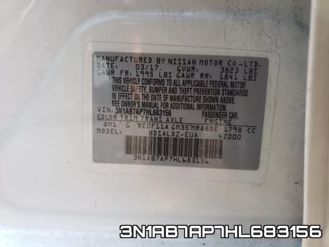 3N1AB7AP7HL683156 фото 2
