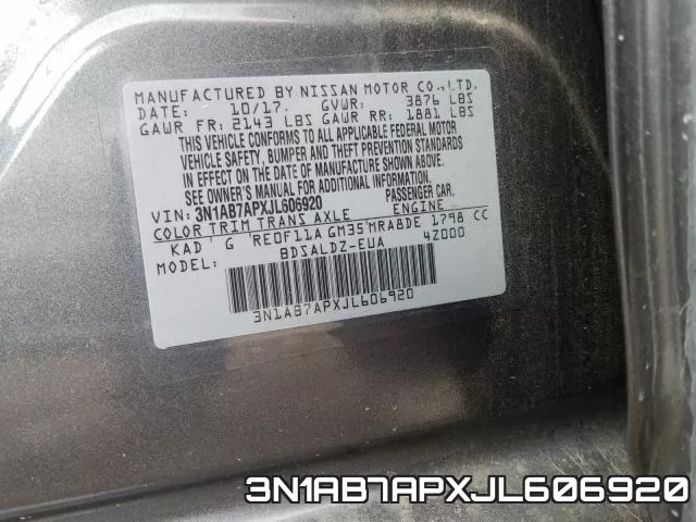 3N1AB7APXJL606920 фото 2