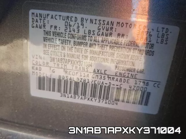 3N1AB7APXKY371004 фото 2