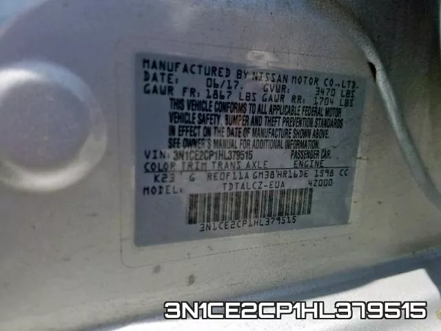 3N1CE2CP1HL379515 фото 2