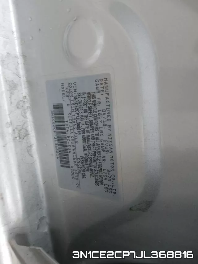 3N1CE2CP7JL368816 фото 2