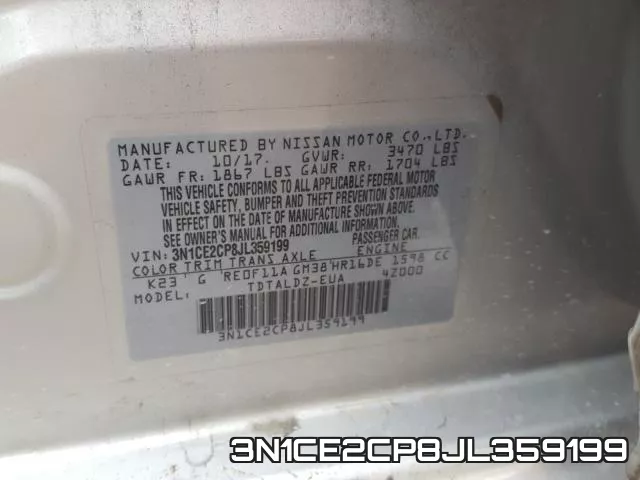 3N1CE2CP8JL359199 фото 2