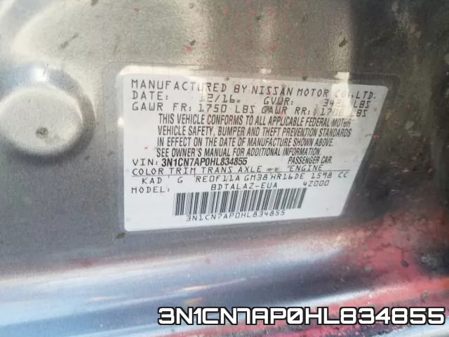 3N1CN7AP0HL834855 фото 2
