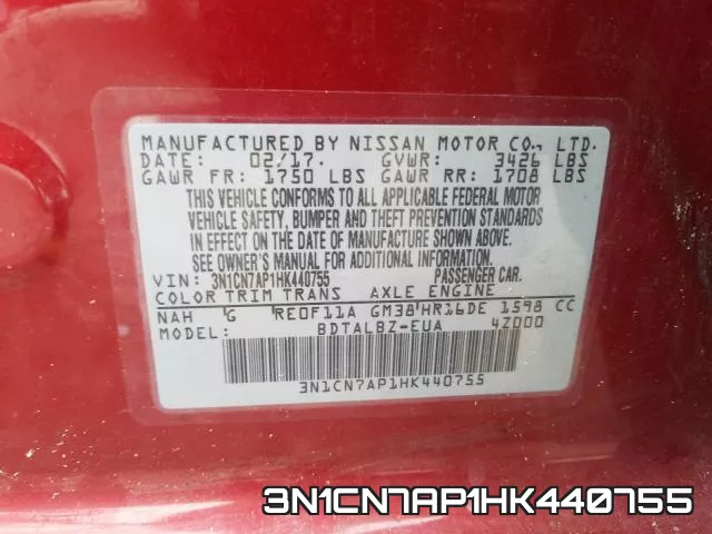 3N1CN7AP1HK440755 фото 2