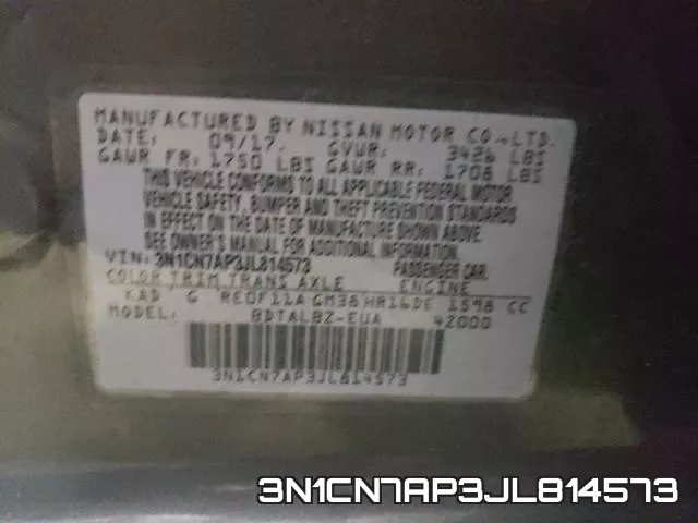 3N1CN7AP3JL814573 фото 2