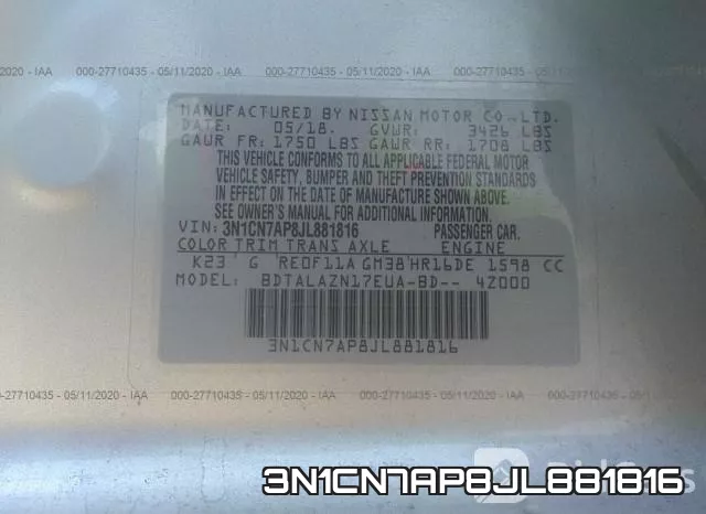 3N1CN7AP8JL881816 фото 10