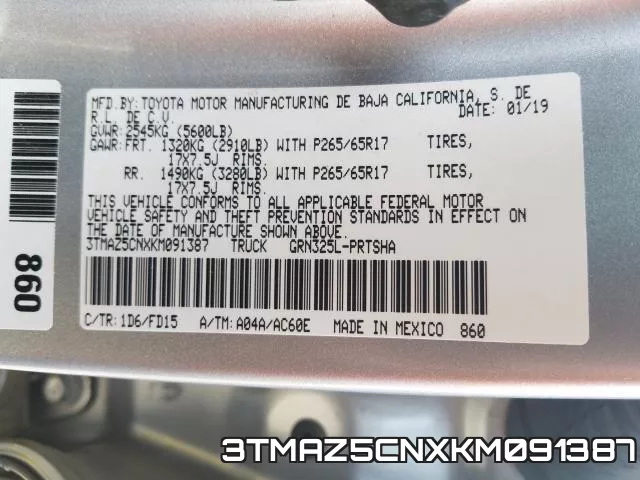 3TMAZ5CNXKM091387 фото 2