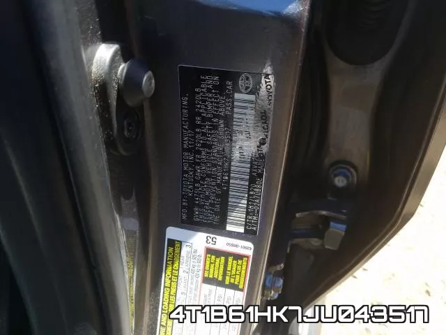 4T1B61HK7JU043517 фото 2