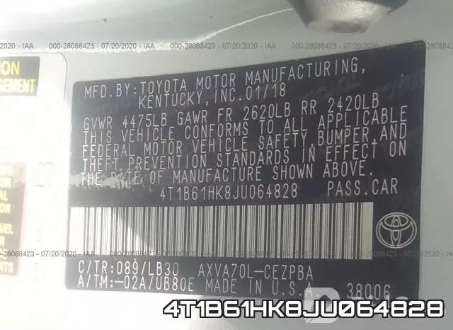 4T1B61HK8JU064828 фото 10