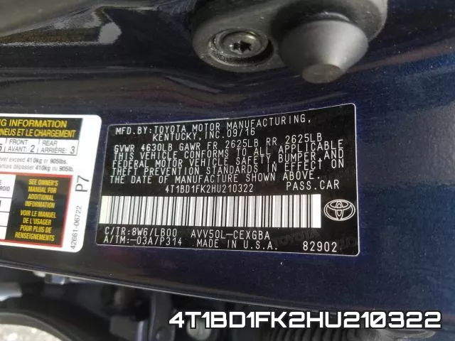 4T1BD1FK2HU210322 фото 2