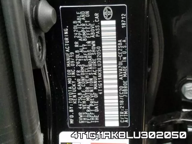 4T1G11AK8LU302050 фото 2