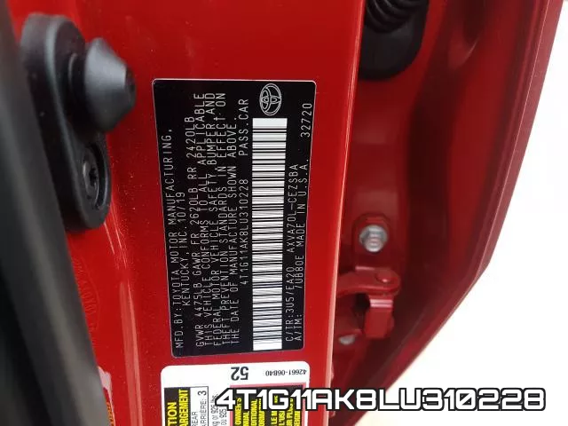 4T1G11AK8LU310228 фото 2