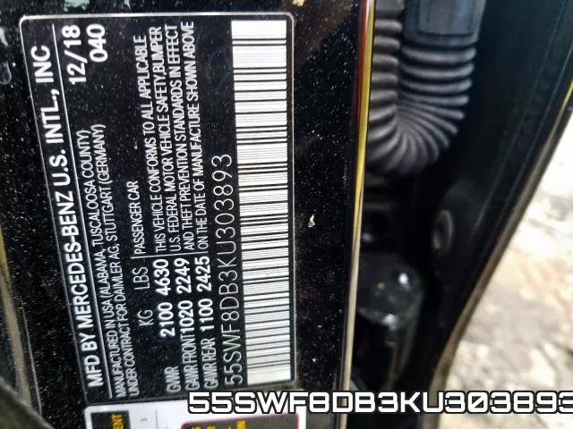 55SWF8DB3KU303893 фото 2