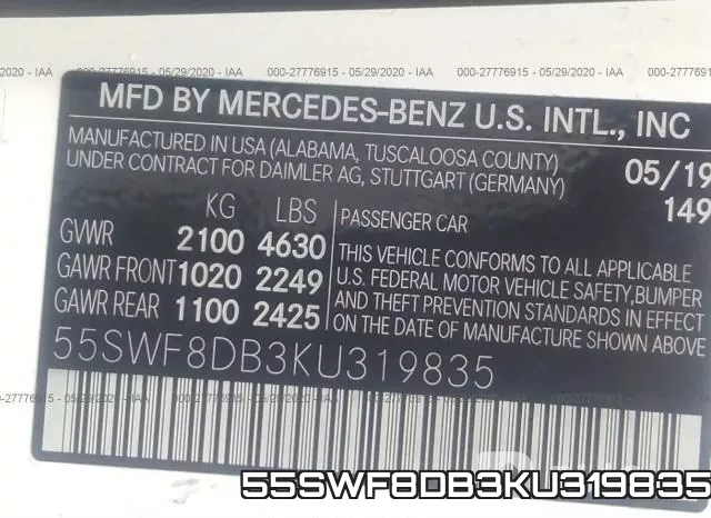 55SWF8DB3KU319835 фото 10