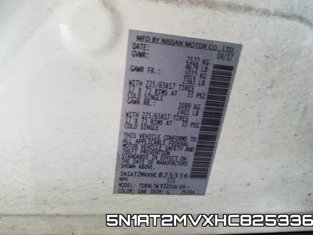 5N1AT2MVXHC825336 фото 2