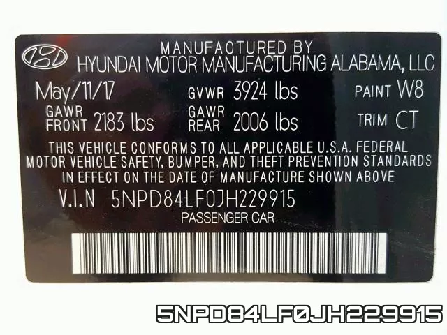 5NPD84LF0JH229915 фото 2