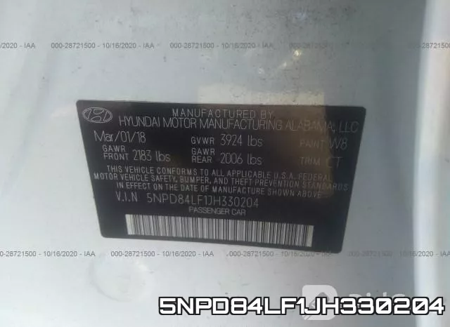 5NPD84LF1JH330204 фото 10
