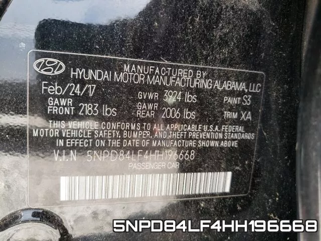 5NPD84LF4HH196668 фото 2