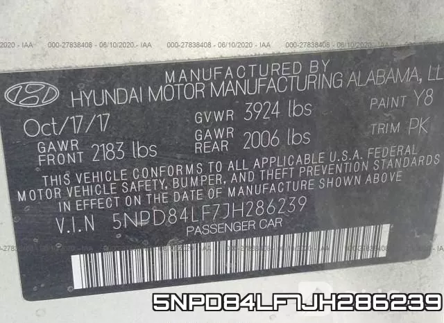5NPD84LF7JH286239 фото 10