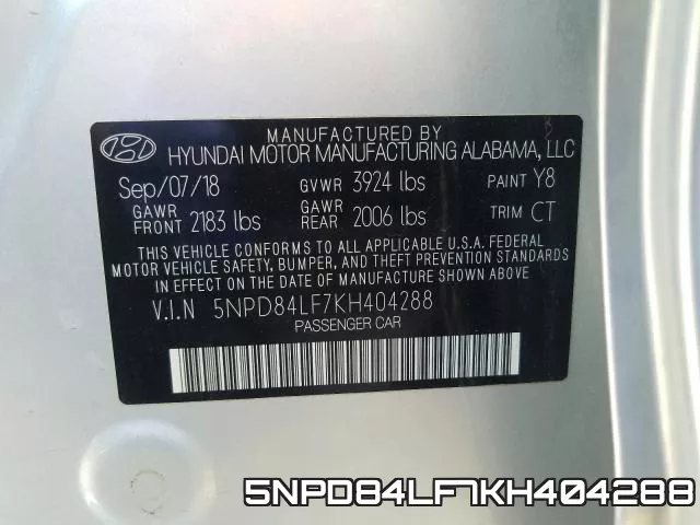 5NPD84LF7KH404288 фото 2