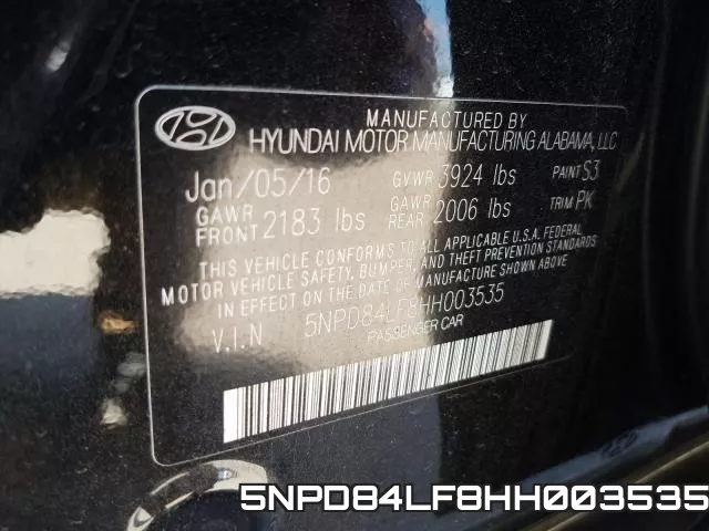 5NPD84LF8HH003535 фото 2