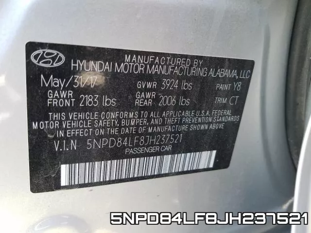 5NPD84LF8JH237521 фото 2