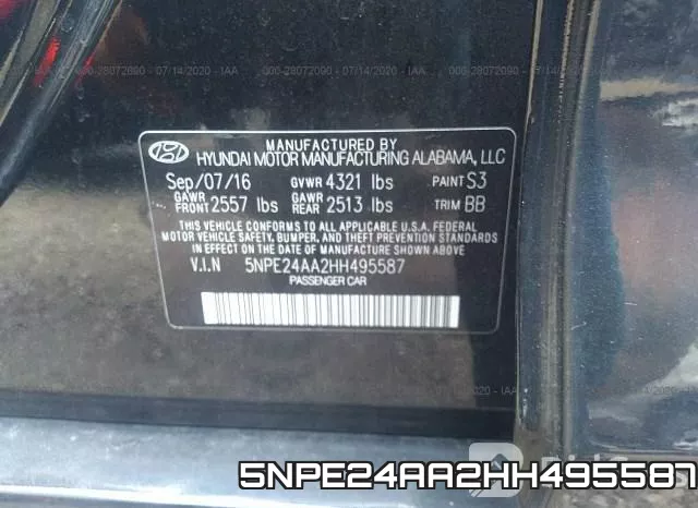 5NPE24AA2HH495587 фото 10