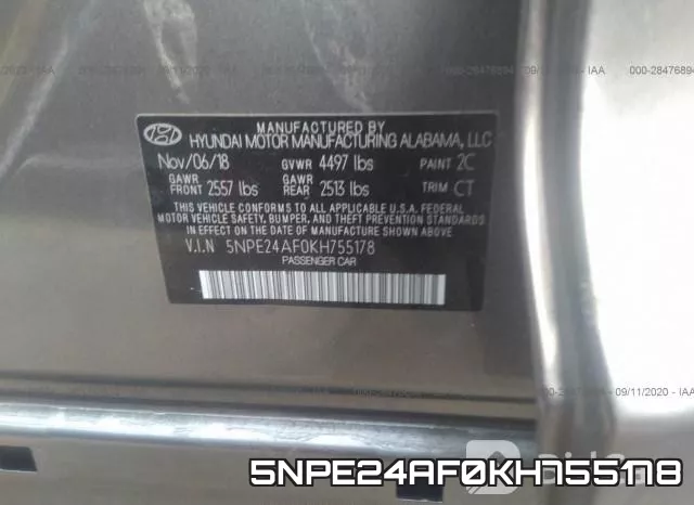 5NPE24AF0KH755178 фото 10