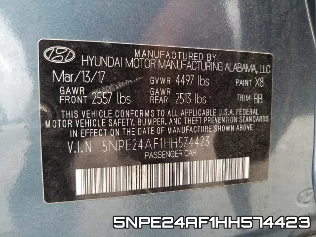 5NPE24AF1HH574423 фото 2