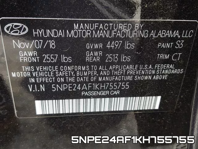 5NPE24AF1KH755755 фото 2
