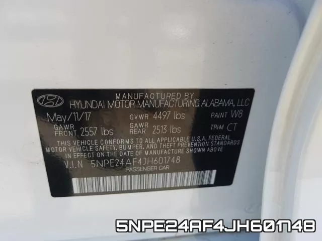 5NPE24AF4JH601748 фото 2