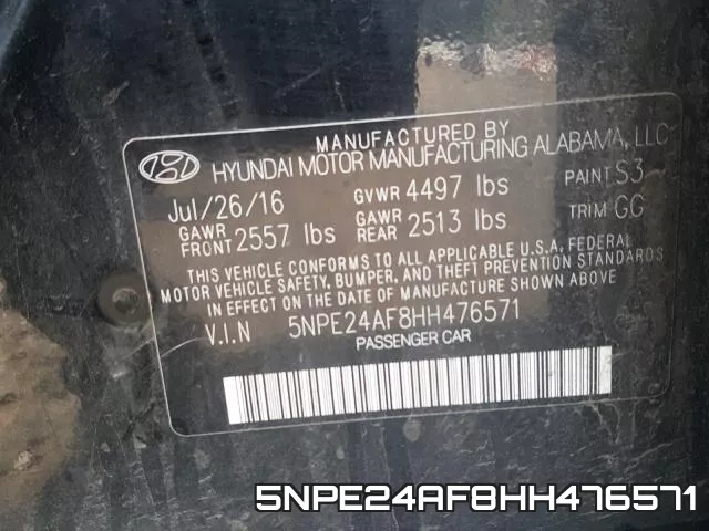5NPE24AF8HH476571 фото 2