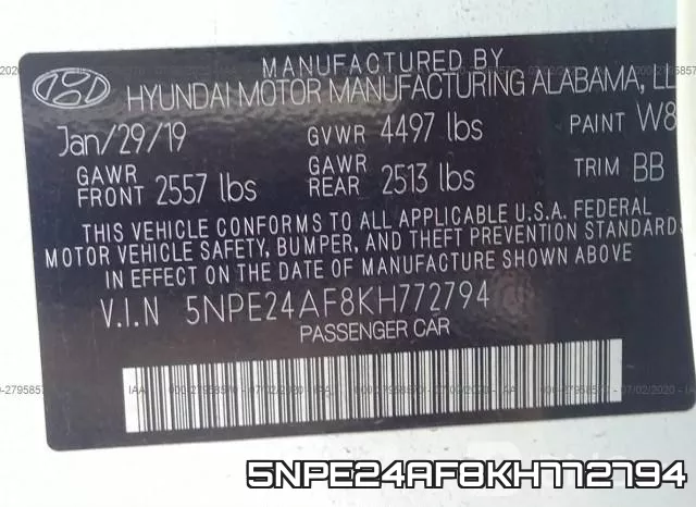 5NPE24AF8KH772794 фото 10