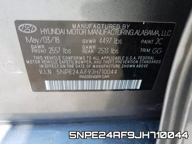 5NPE24AF9JH710044 фото 2